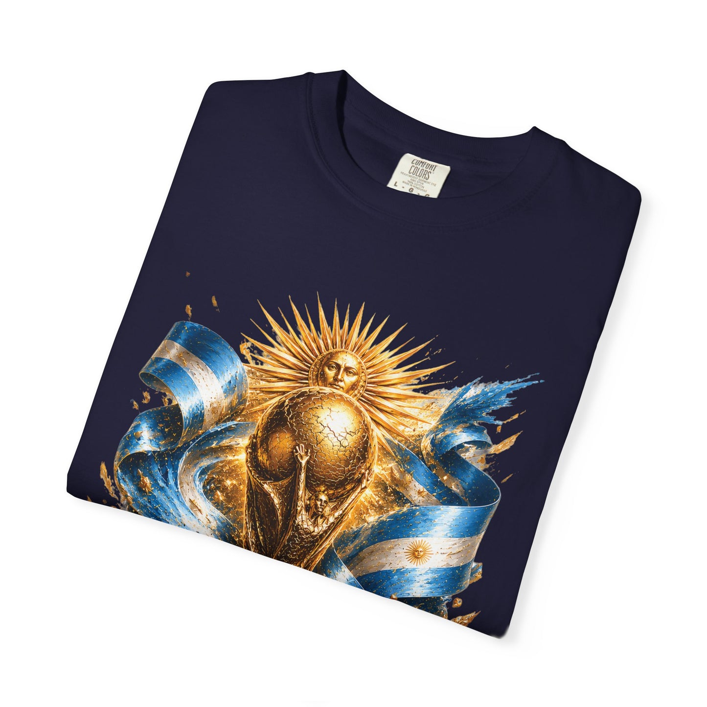 Argentina Football World Cup 2026 Radiant Trophy Shield – Celestial Glory | Premium Summer Tee