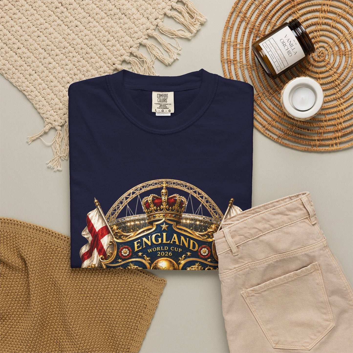 England Football 'Three Lions, One Dream' World Cup Shield | Premium Graphic Tee