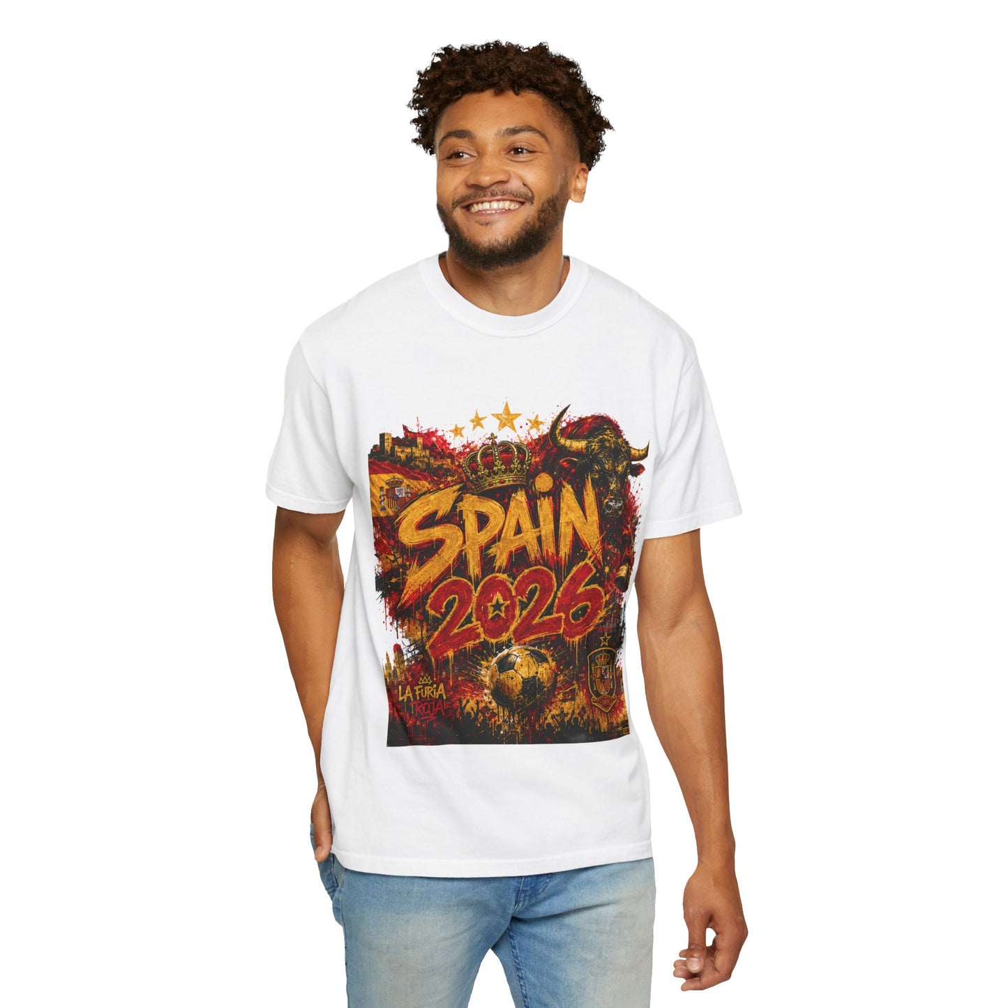 Spain Football World Cup 2026 'Fúria de Ouro' Graffiti Championship | Premium Graphic Tee