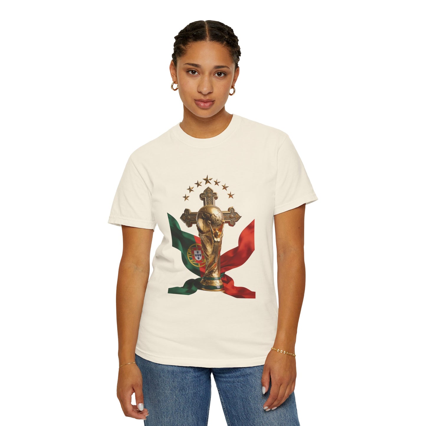 Portugal Football 'Cruz Sagrada' Majestic Trophy | Premium Graphic Tee