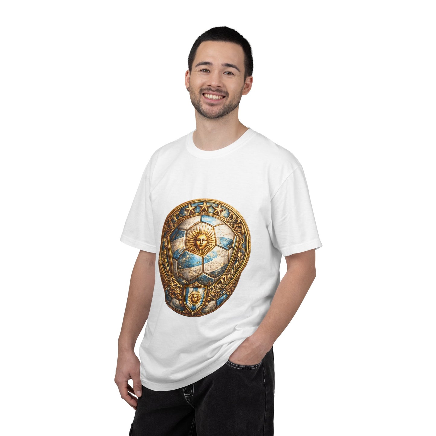 Argentina Football World Cup 2026 Sovereign Shield Medallion | Premium Summer Tee