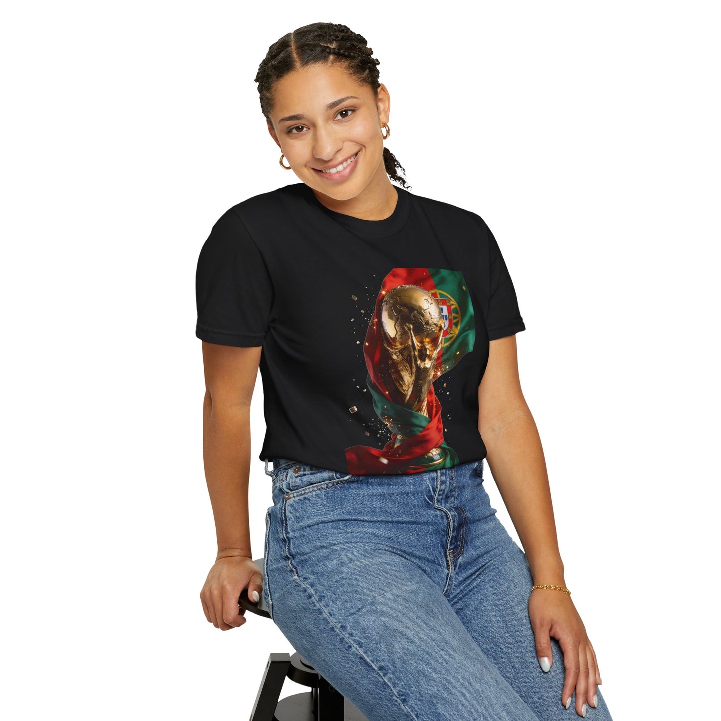 Portugal Football 'Taça de Glória' Wrapped Trophy Emblem | Premium Graphic Tee