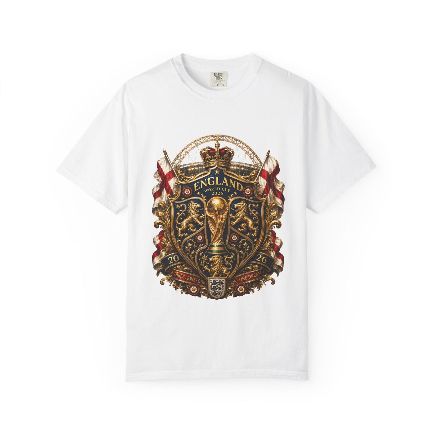 England Football 'Three Lions, One Dream' World Cup Shield | Premium Graphic Tee