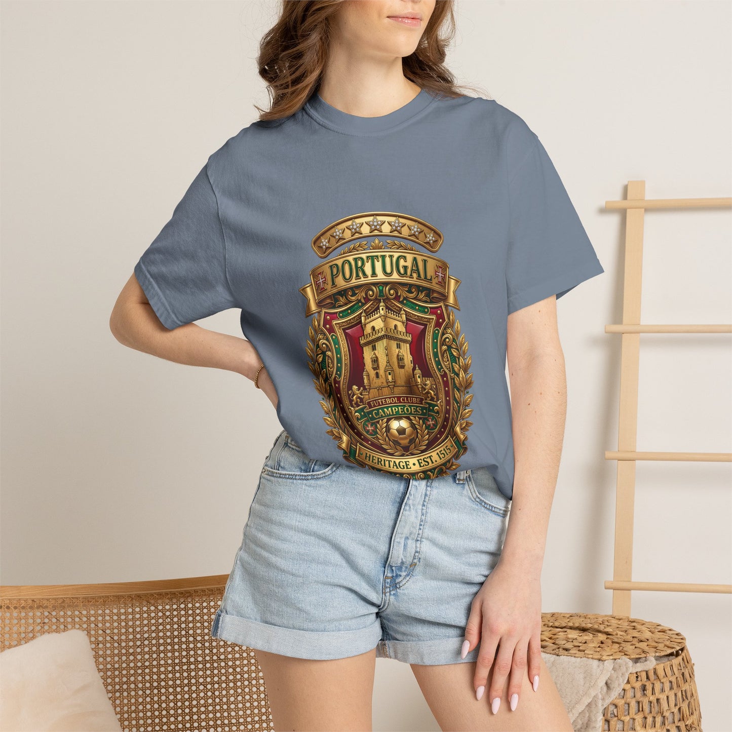 Portugal Football 'Torre de Belém' Heritage Shield | Premium Graphic Tee