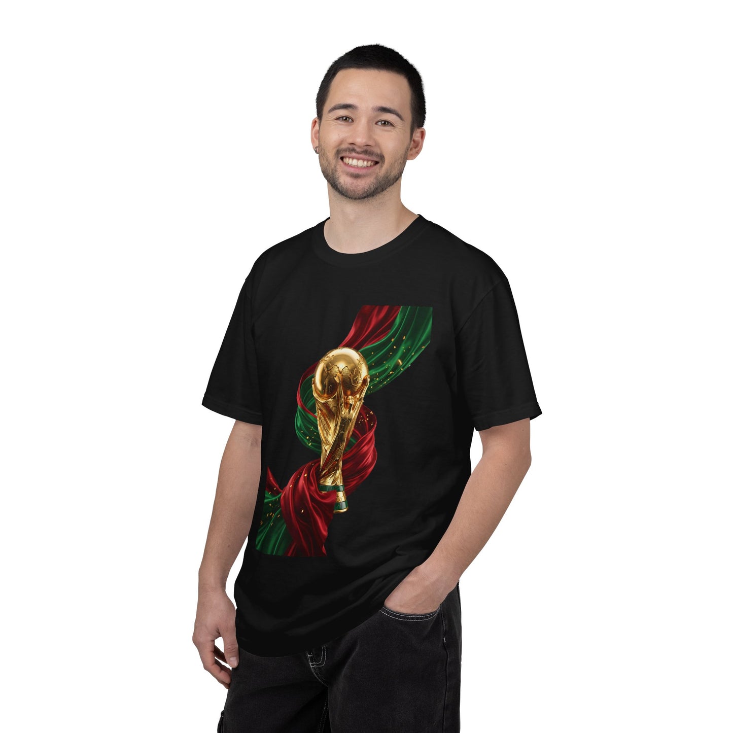 Portugal Football 'Onda de Glória' Dynamic Ribbon Trophy | Premium Graphic Tee