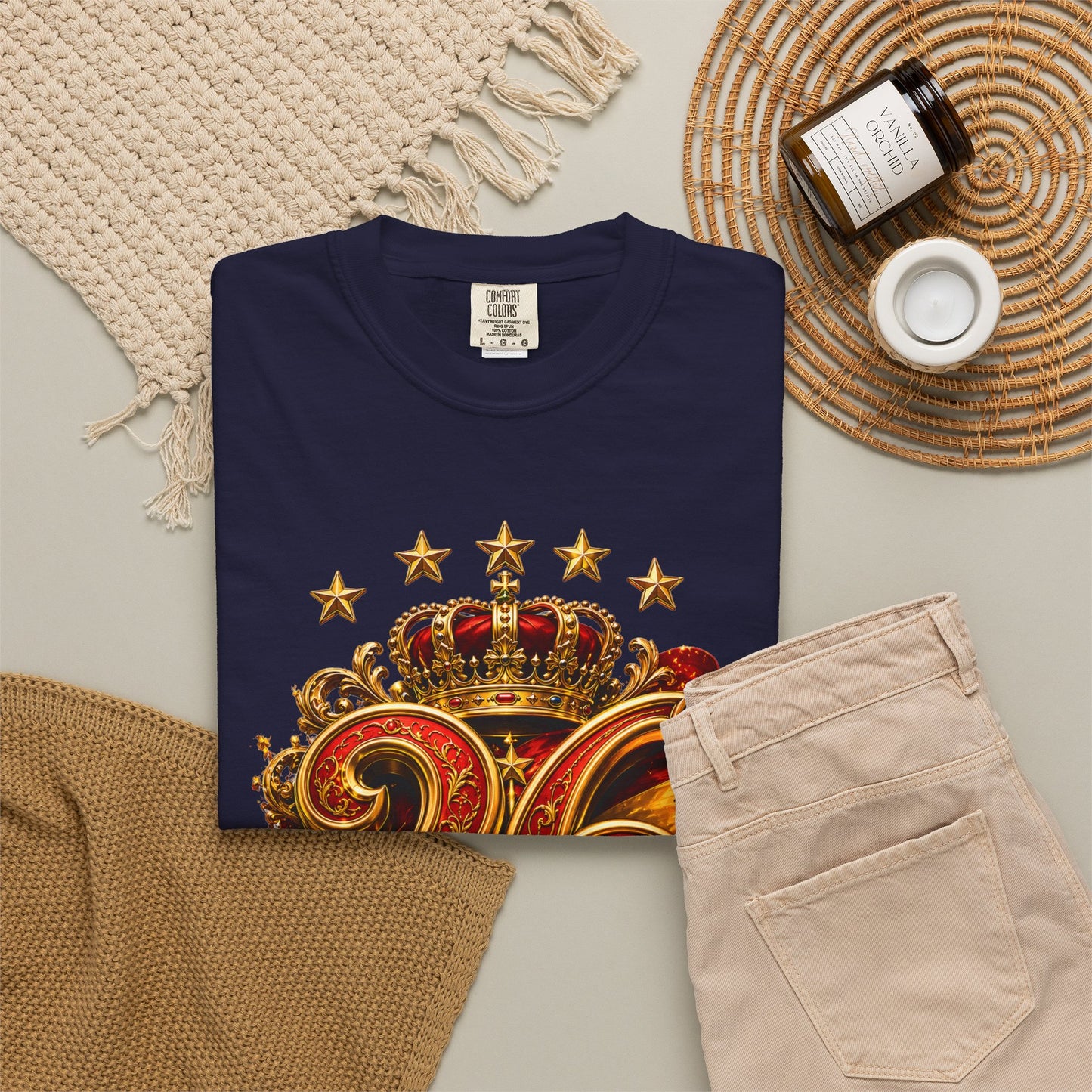 Spain Football World Cup 2026 'Ano de Ouro' Imperial Typography Crest | Premium Graphic Tee