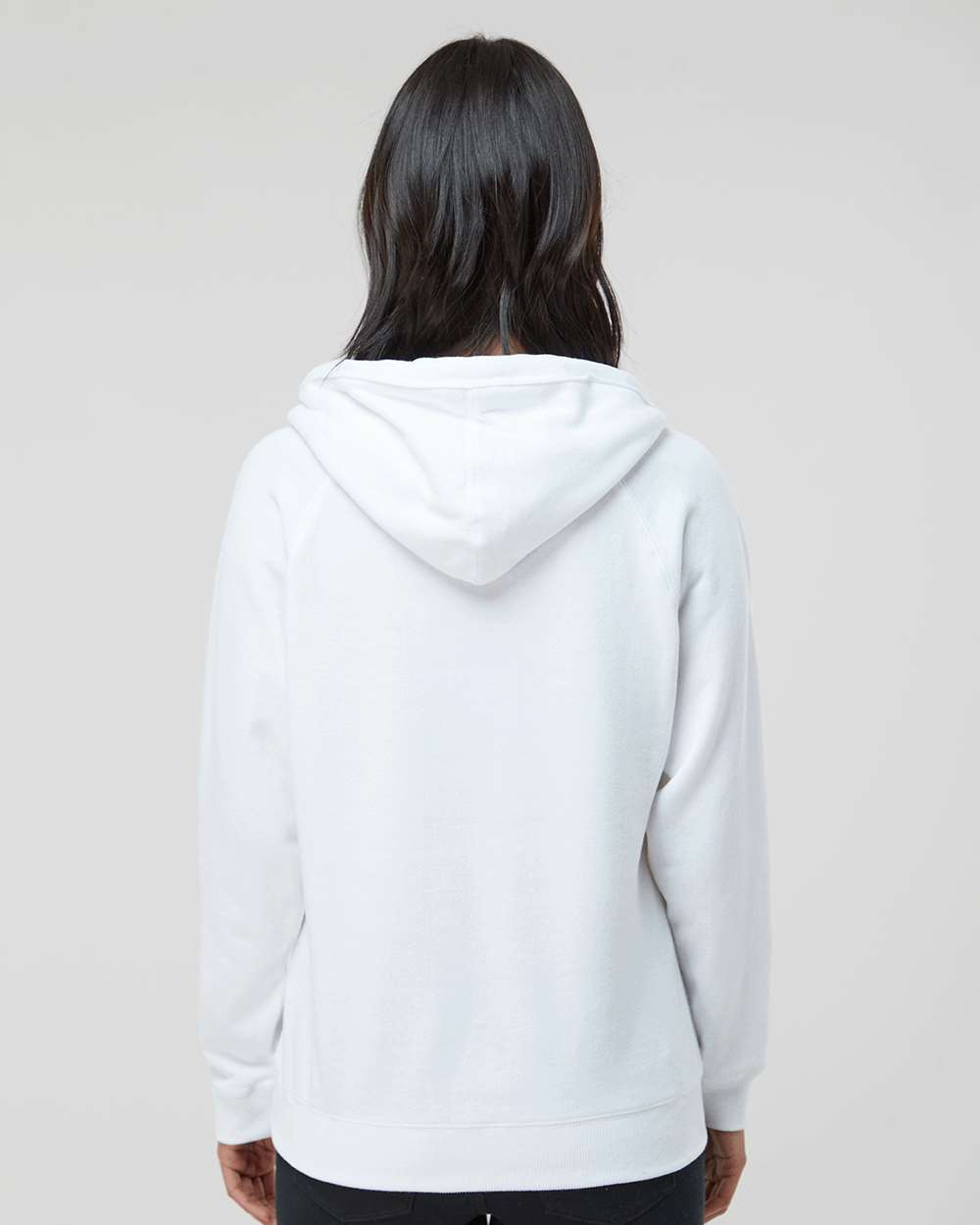 Women's Sueded V-Neck Hooded Sweatshirt