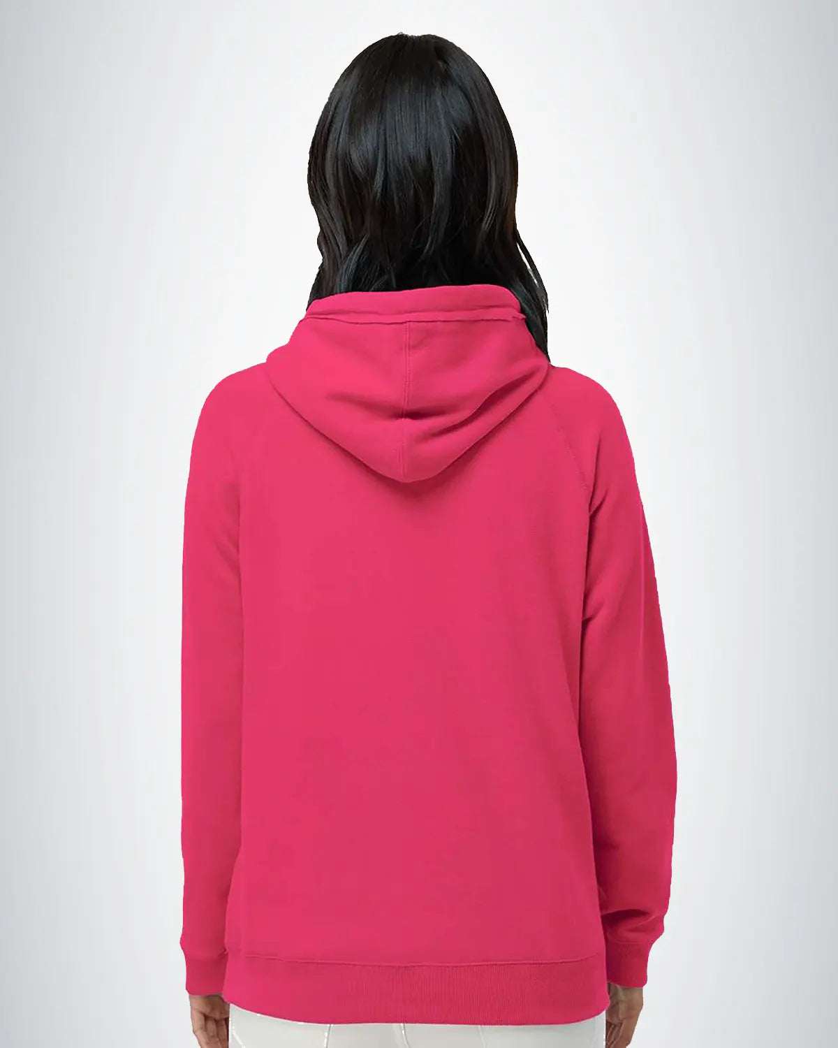 J. America 8836 Women Sueded V-Neck Hooded Sweatshirt