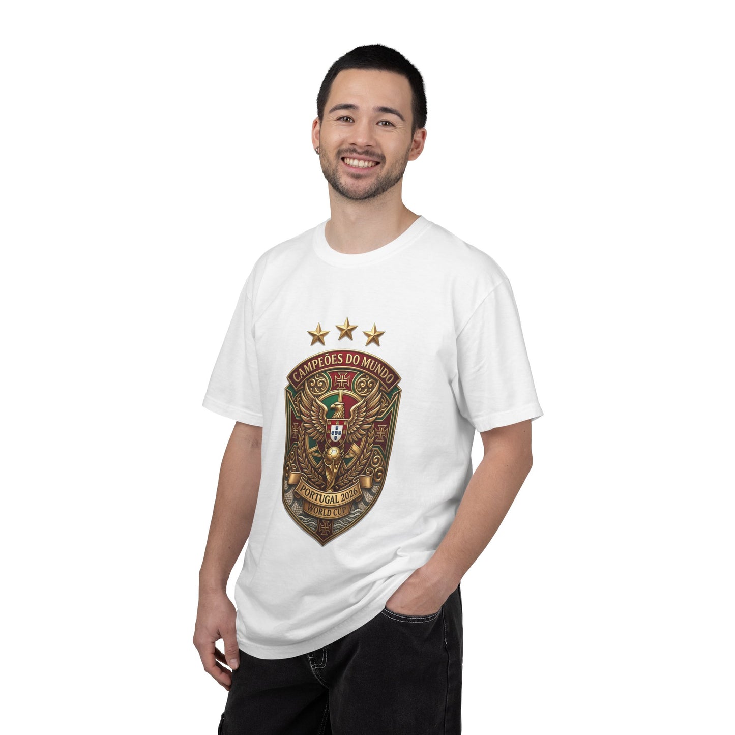 Portugal Football World Cup 2026 'Campeões do Mundo' Sovereign Shield | Premium Graphic Tee