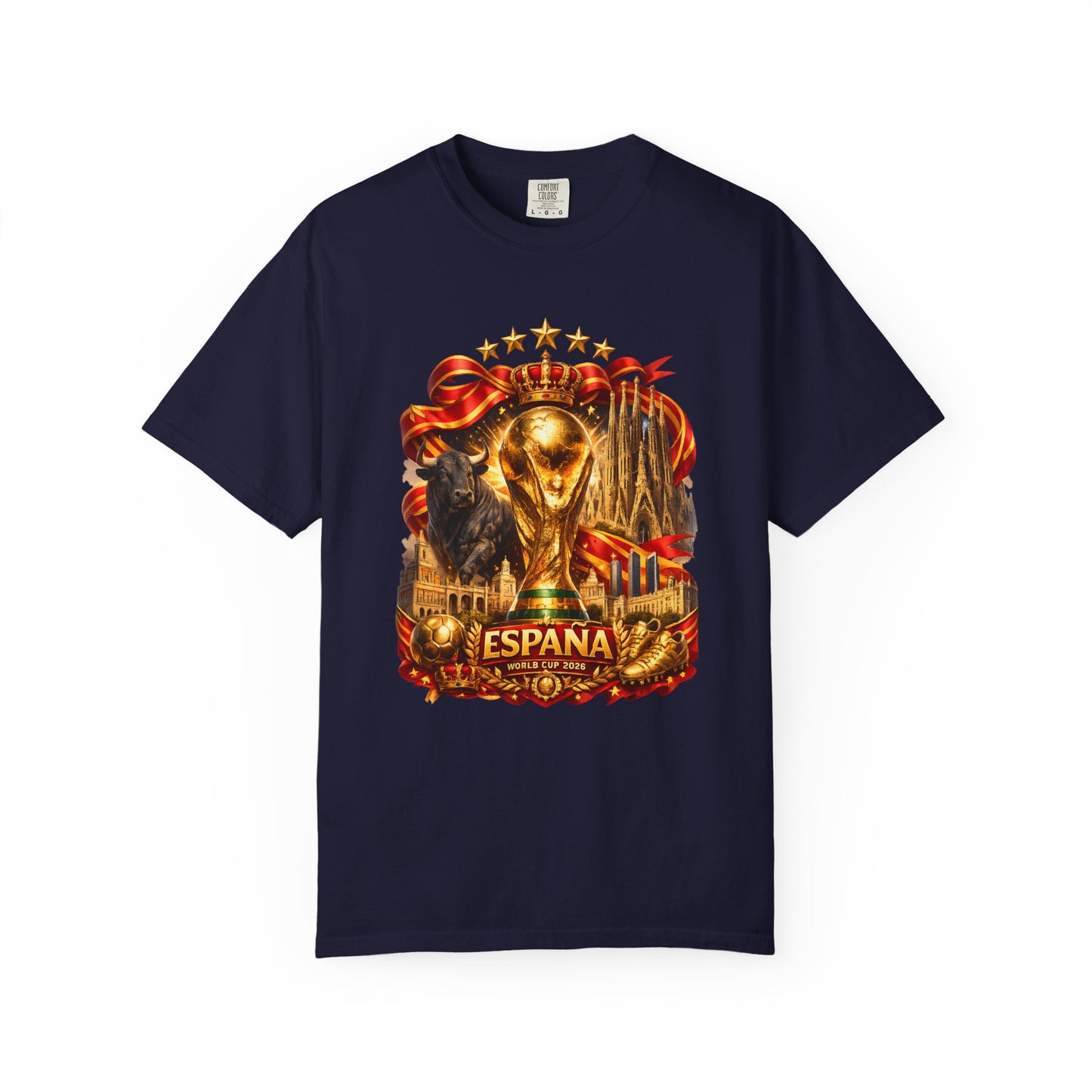 Spain Football World Cup 2026 'Reino Dorado' Iconic Elements | Premium Graphic Tee