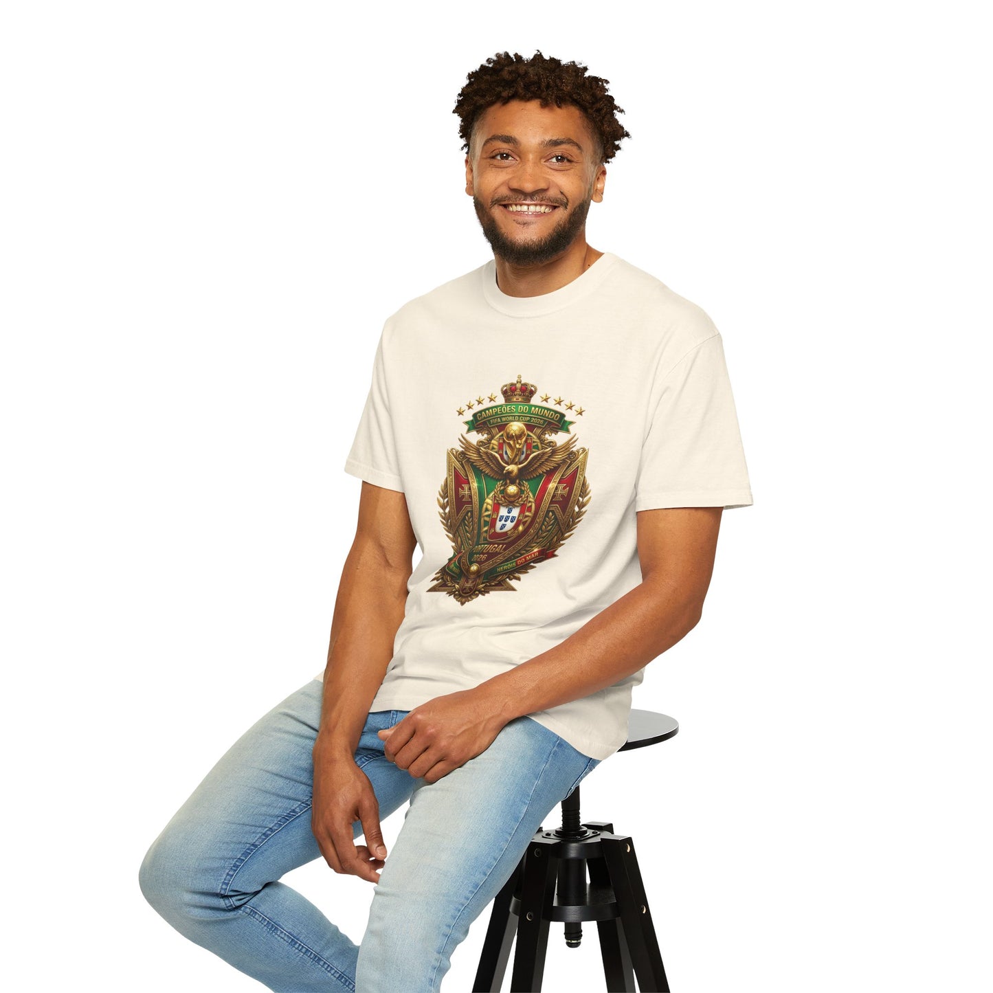 Portugal Football World Cup 2026 'Heróis do Mar' Imperial Crown Crest | Premium Graphic Tee