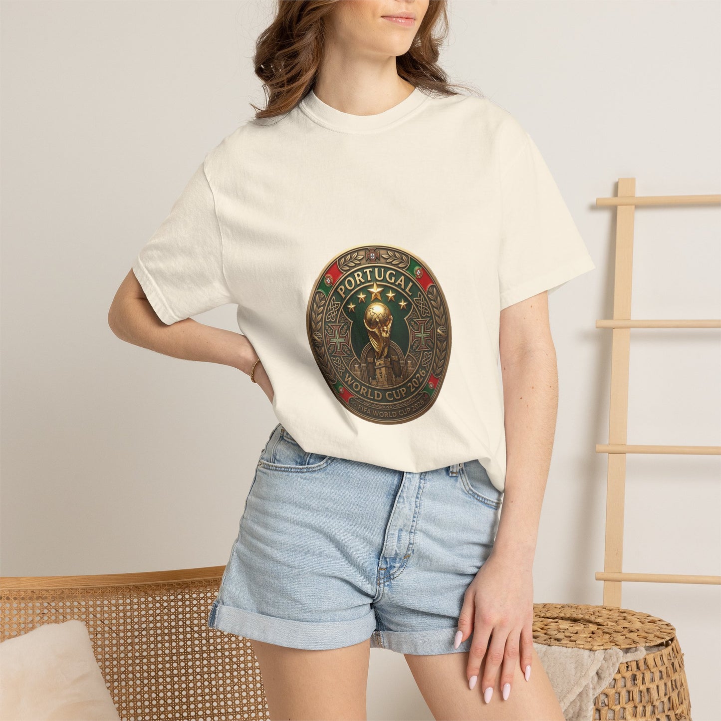 Portugal Football World Cup 2026 'Medalha de Honra' Round Medallion | Premium Graphic Tee