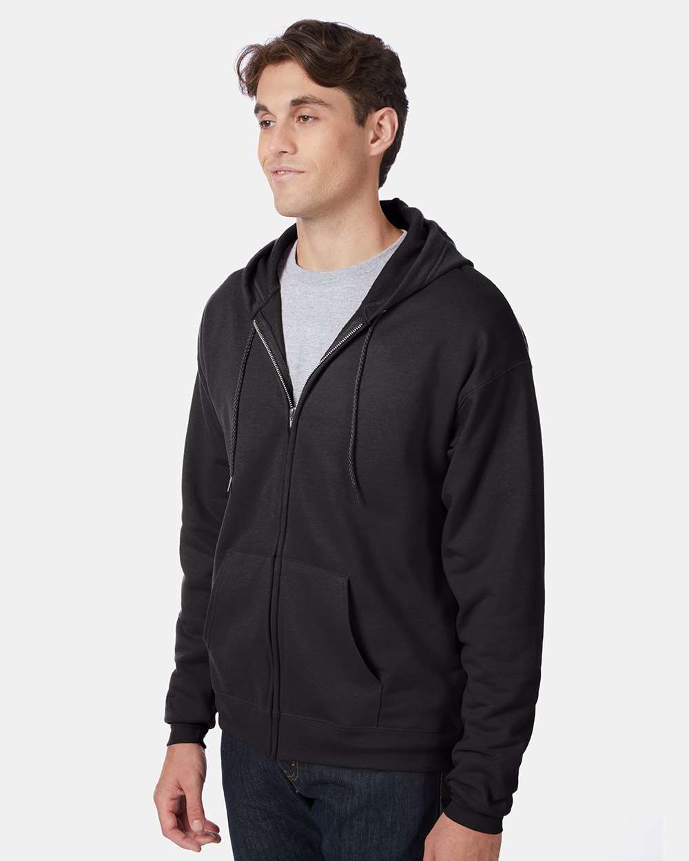 Unisex EcoSmartÂ® Full-Zip Hooded Sweatshirt