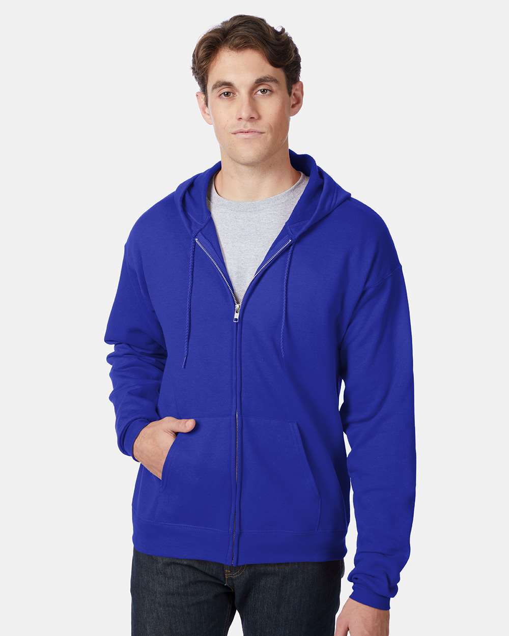 Unisex EcoSmartÂ® Full-Zip Hooded Sweatshirt