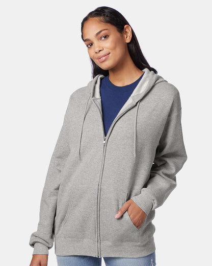 Unisex EcoSmartÂ® Full-Zip Hooded Sweatshirt