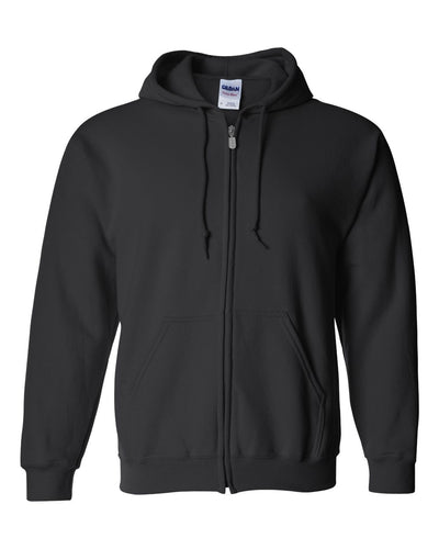 Gildan Adult Fleece Zip Hooded Sweatshirt, Style G18600 Black Charcoal 4X-Large