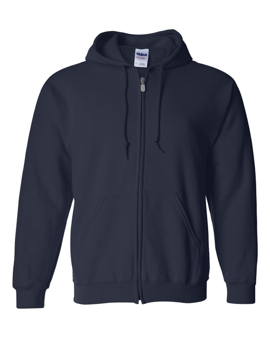 Gildan Women's Full Zip Hooded Sweatshirt, Navy, Large