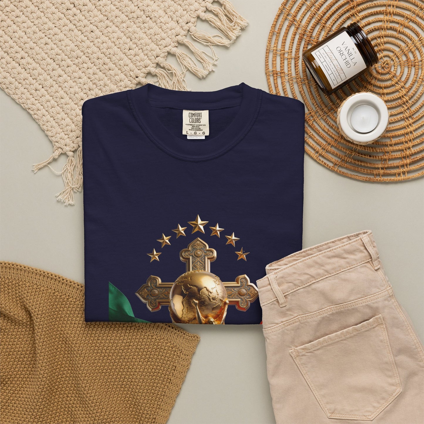 Portugal Football 'Cruz Sagrada' Majestic Trophy | Premium Graphic Tee