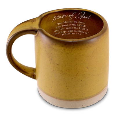 Lighthouse Christian Products Man Of God - Jeremiah 17:7 - Vintage Yellow 18 Ounce Ceramic Drinking Mug
