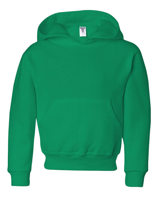 Jerzees Youth NuBlend Hooded Pullover Sweatshirt (Kelly) (Large)