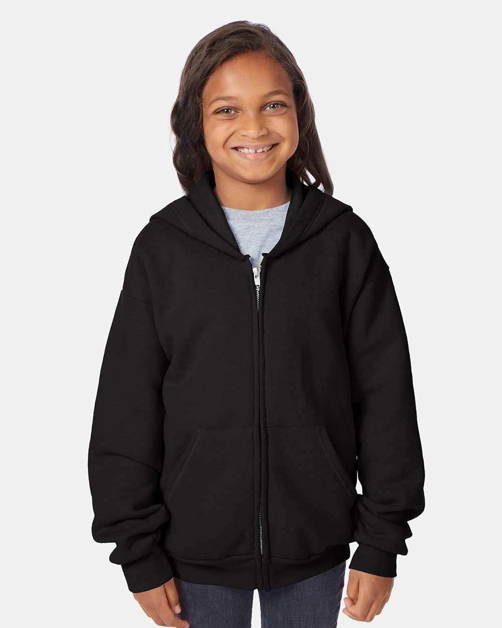 Youth EcoSmartÂ® Full-Zip Hooded Sweatshirt