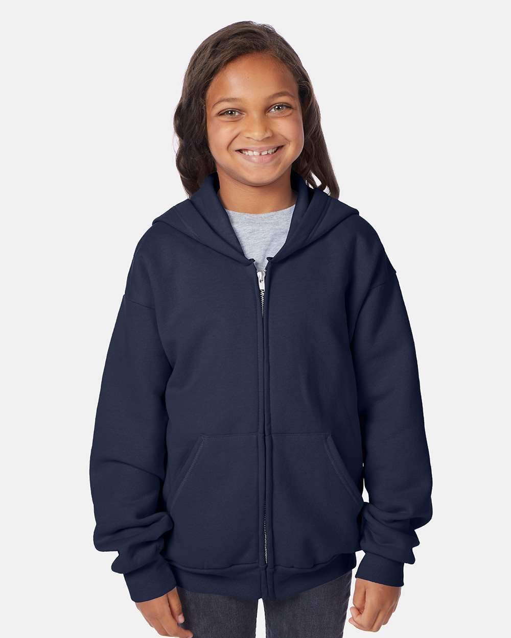 Youth EcoSmartÂ® Full-Zip Hooded Sweatshirt