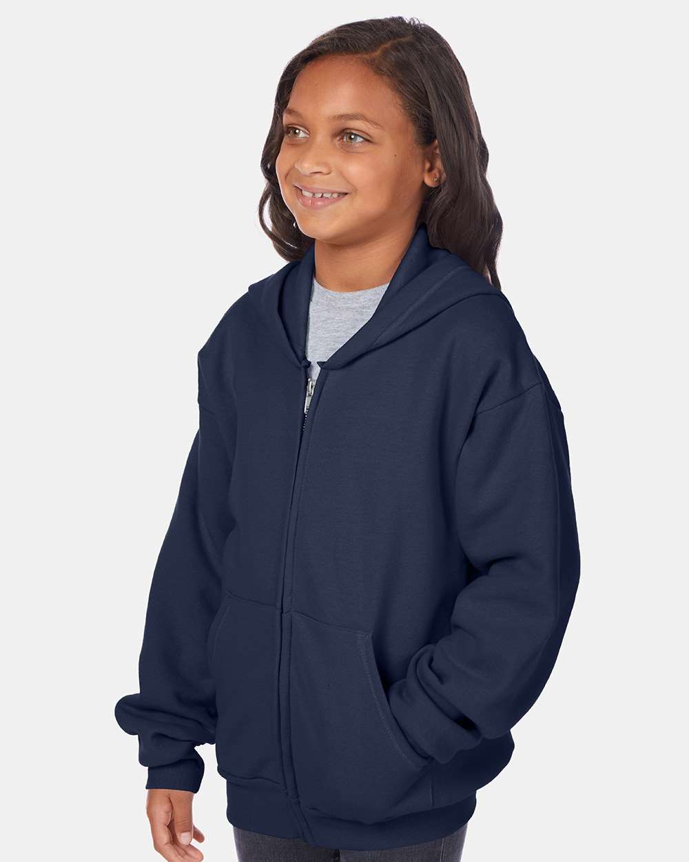 Youth EcoSmartÂ® Full-Zip Hooded Sweatshirt