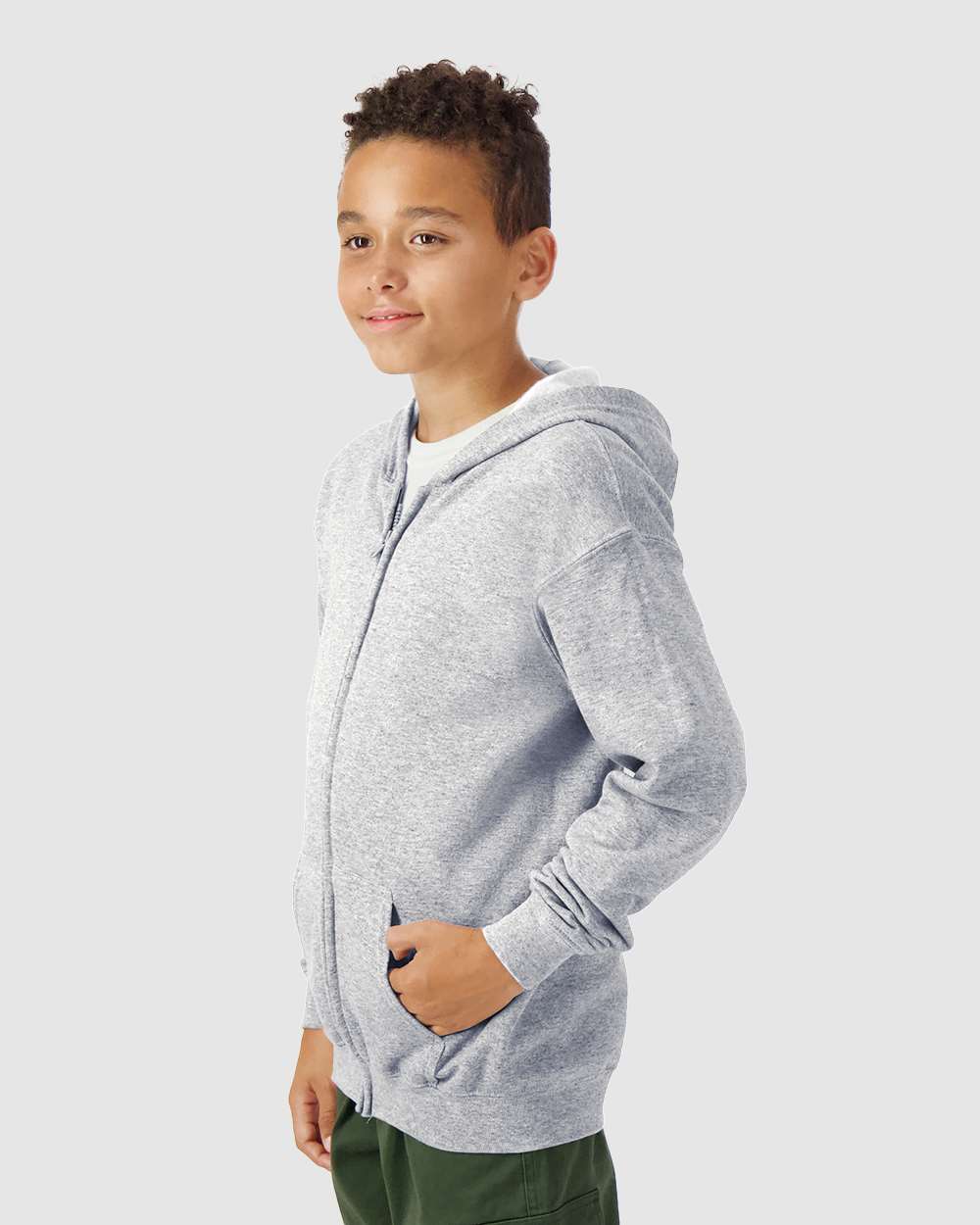 Youth Heavy BlendÂ™ Full-Zip Hooded Sweatshirt