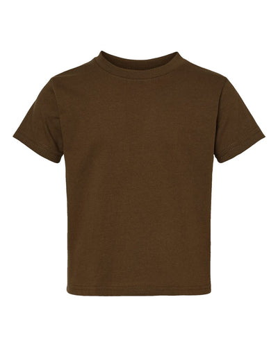 RABBIT SKINS 5.5 oz. Jersey Short-Sleeve T-Shirt (RS3301) Brown, 5-6