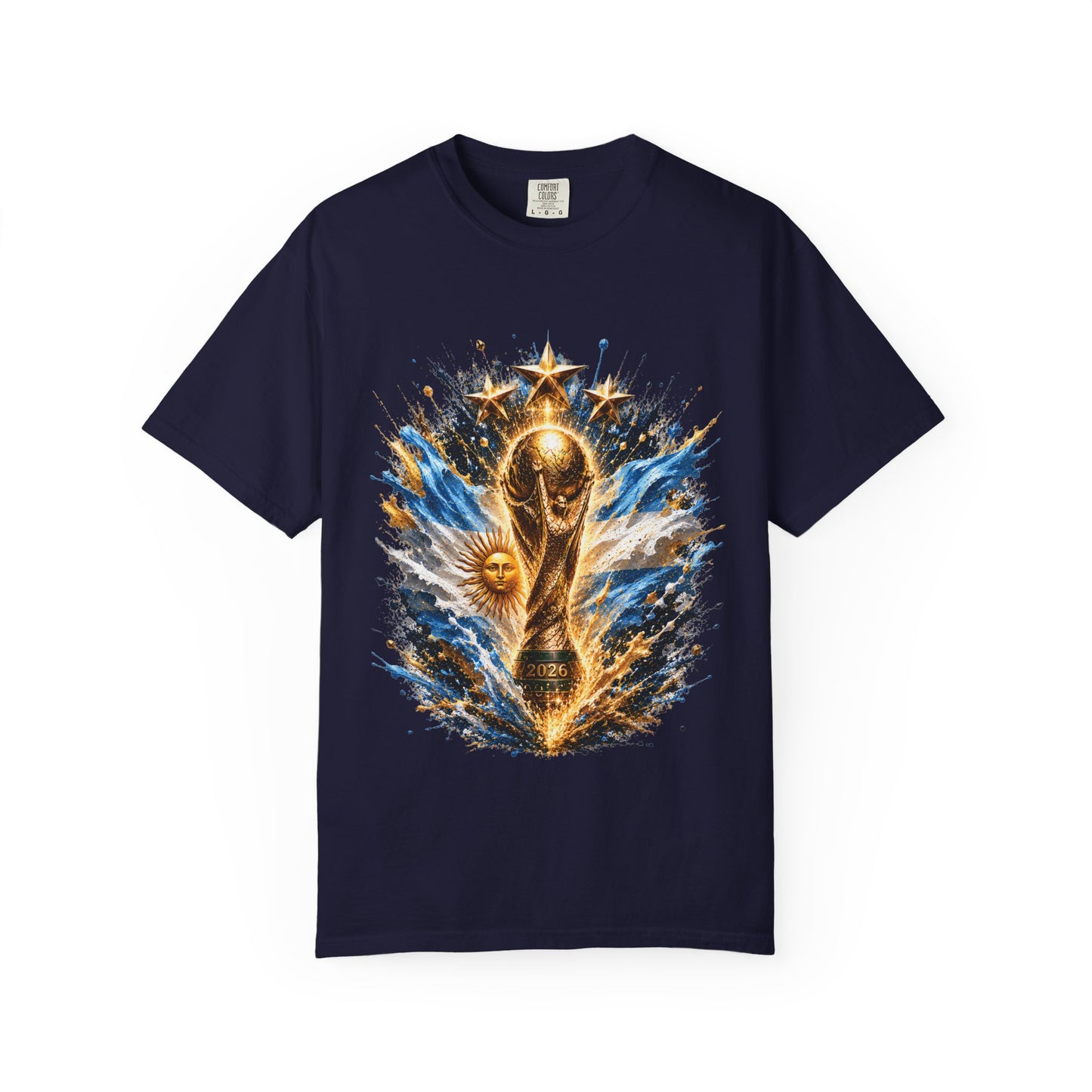 Argentina Football World Cup 2026 Kinetic Trophy – Celestial Glory | Premium Graphic Tee