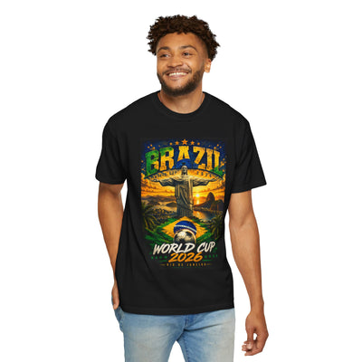 Brazil Rio De Janeiro World Cup 2026 T-Shirt PNG | Christ Redeemer Soccer Graphic Tee | Copa Do Mundo Fan Gift