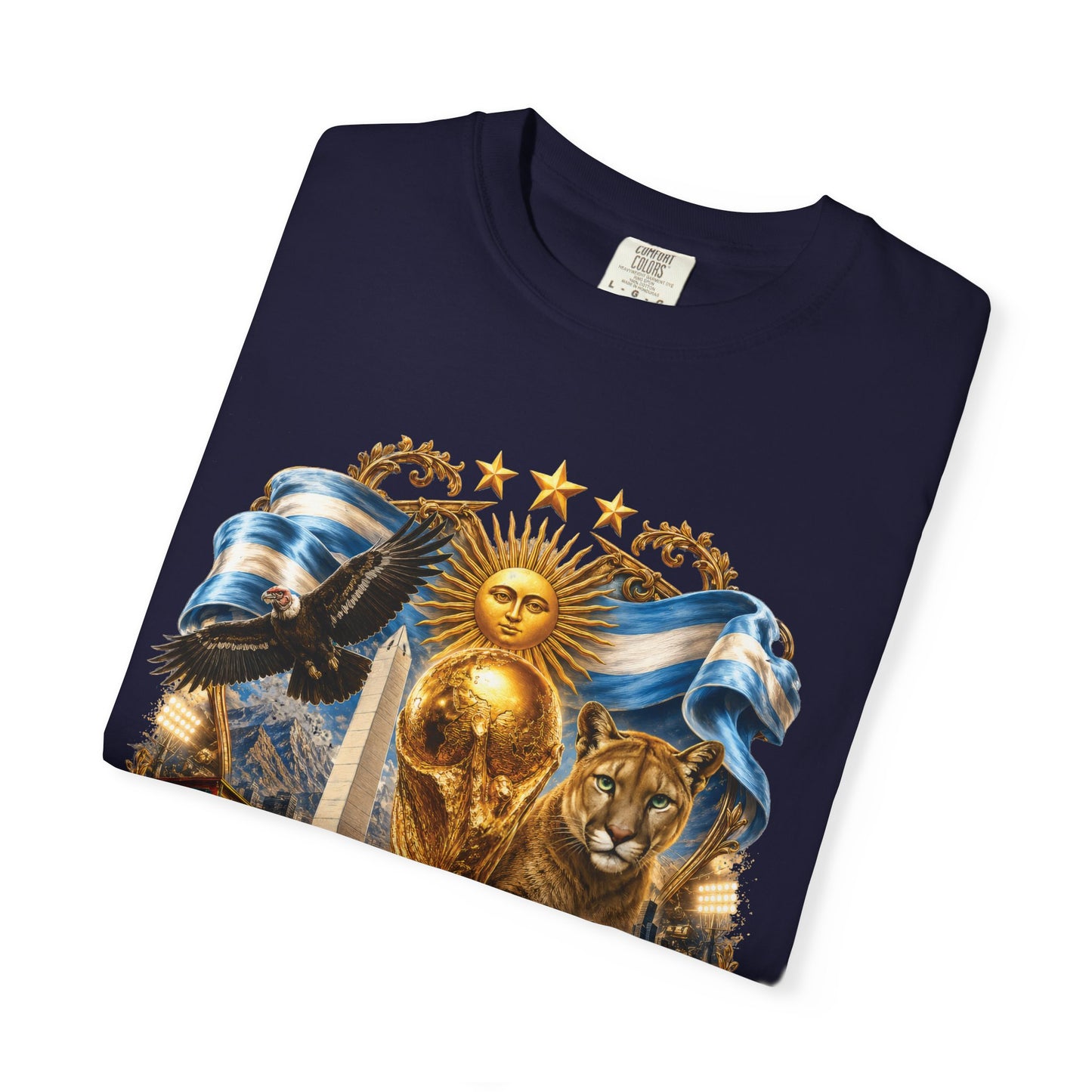 Argentina Football World Cup 2026 'Republica de Campeones' Epic Collage | Premium Summer Tee