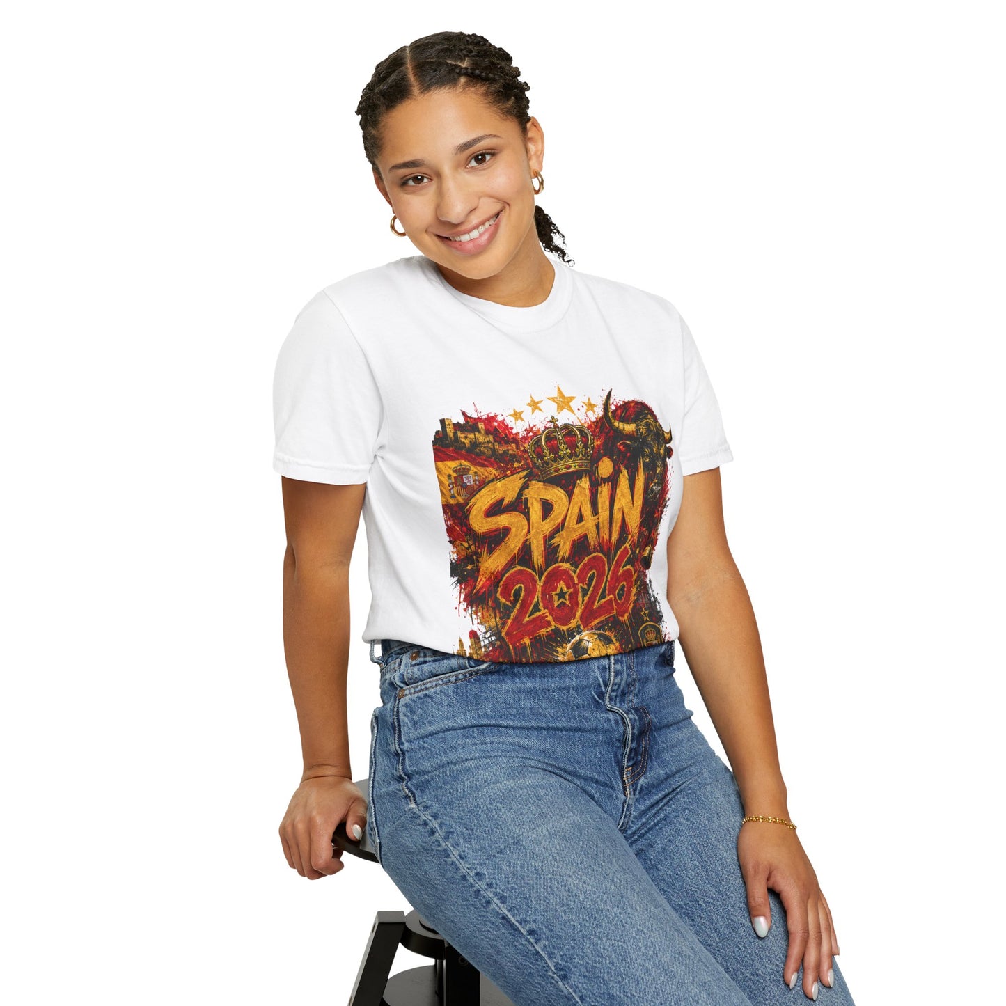 Spain Football World Cup 2026 'Fúria de Ouro' Graffiti Championship | Premium Graphic Tee