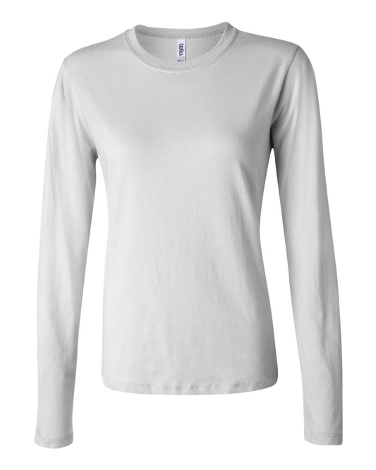 Bella + Canvas Women'S Sponge Fleece Wide Neck Sweatshirt (Solid White Triblend) (L)
