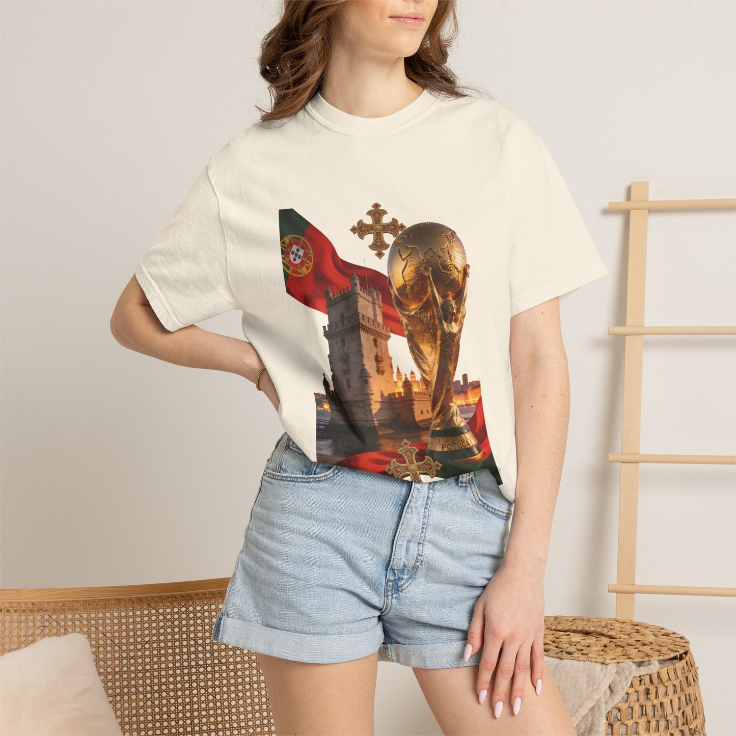 Portugal Football 'Torre de Belém' Majestic Trophy | Premium Graphic Tee