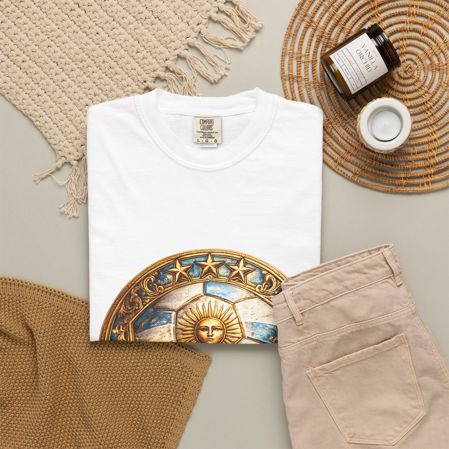 Argentina Football World Cup 2026 Sovereign Shield Medallion | Premium Summer Tee