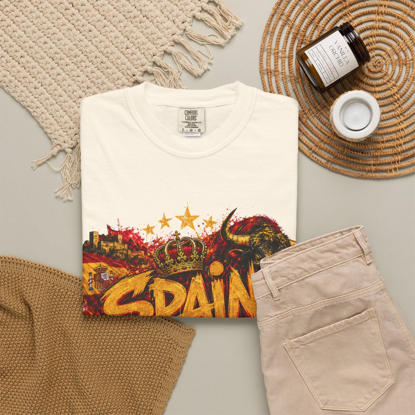 Spain Football World Cup 2026 'Fúria de Ouro' Graffiti Championship | Premium Graphic Tee