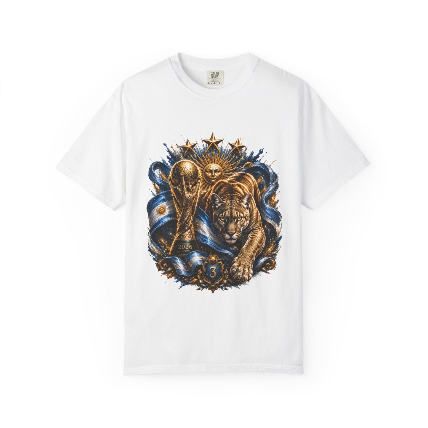 Argentina Football 'Puma de las Pampas' World Cup 2026 – Celestial Trophy | Premium Graphic Tee