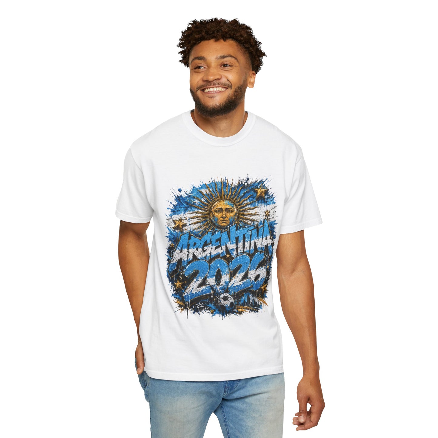 Argentina Football 'Street Glory' World Cup 2026 Graffiti – Paint Splatter | Premium Summer Tee