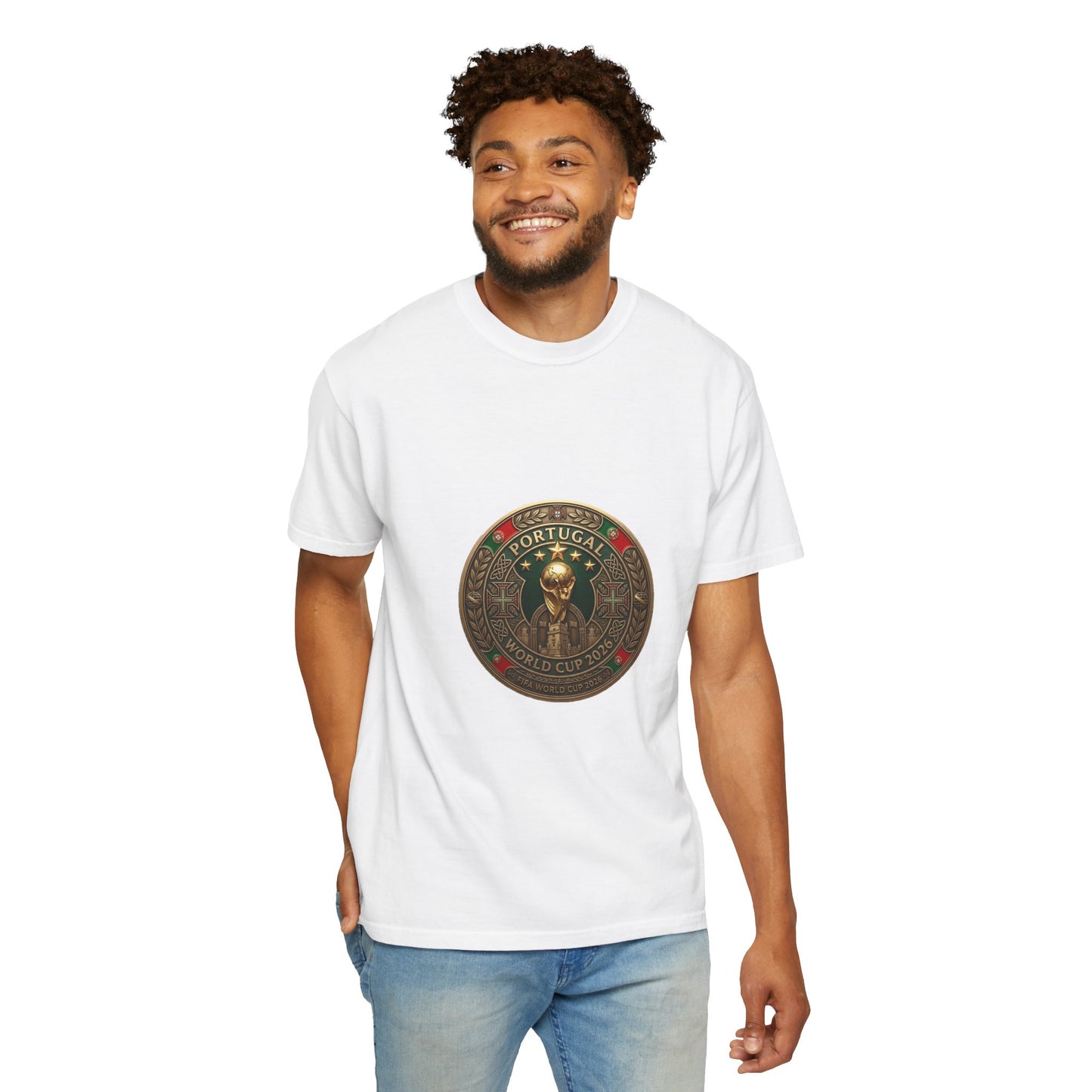 Portugal Football World Cup 2026 'Medalha de Honra' Round Medallion | Premium Graphic Tee
