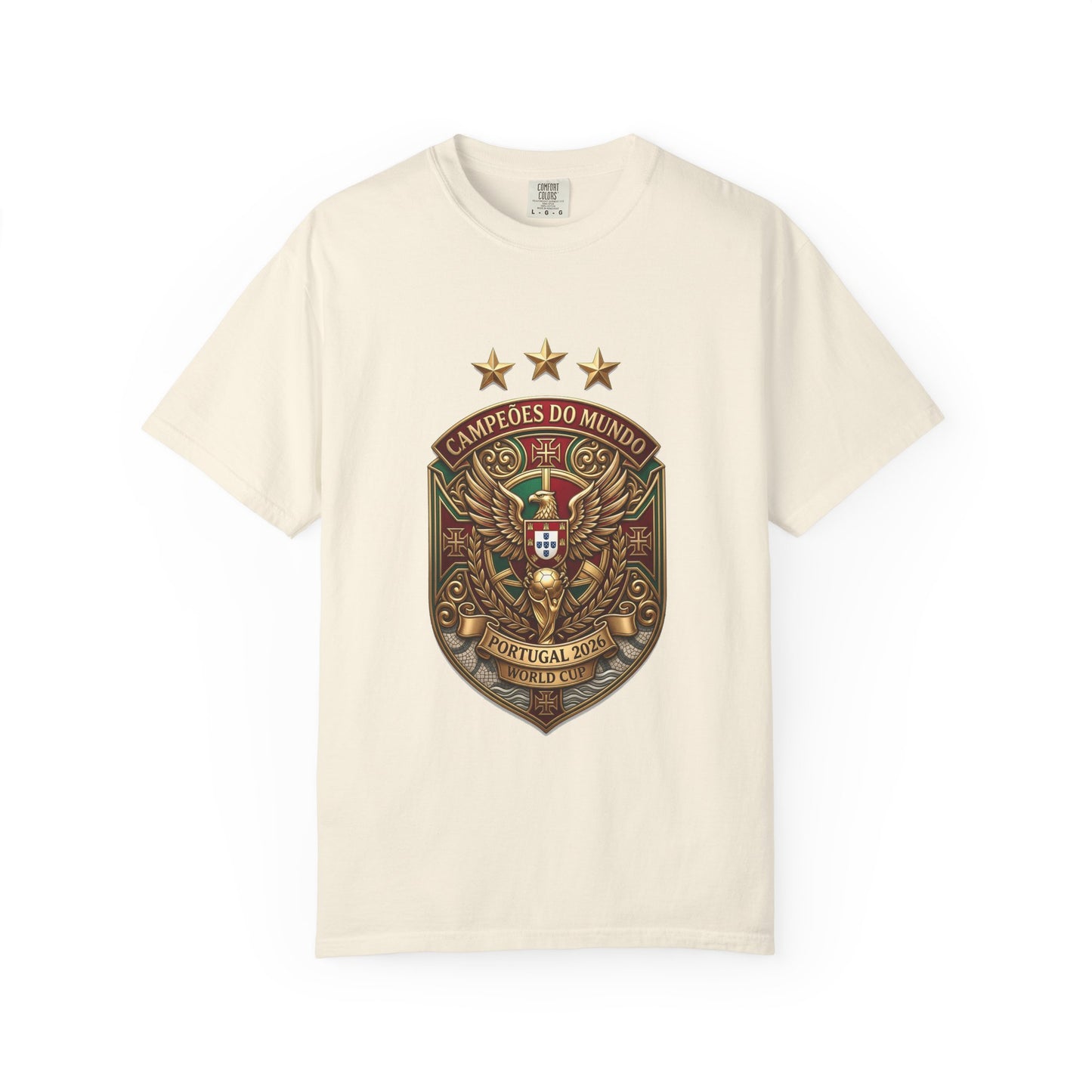Portugal Football World Cup 2026 'Campeões do Mundo' Sovereign Shield | Premium Graphic Tee