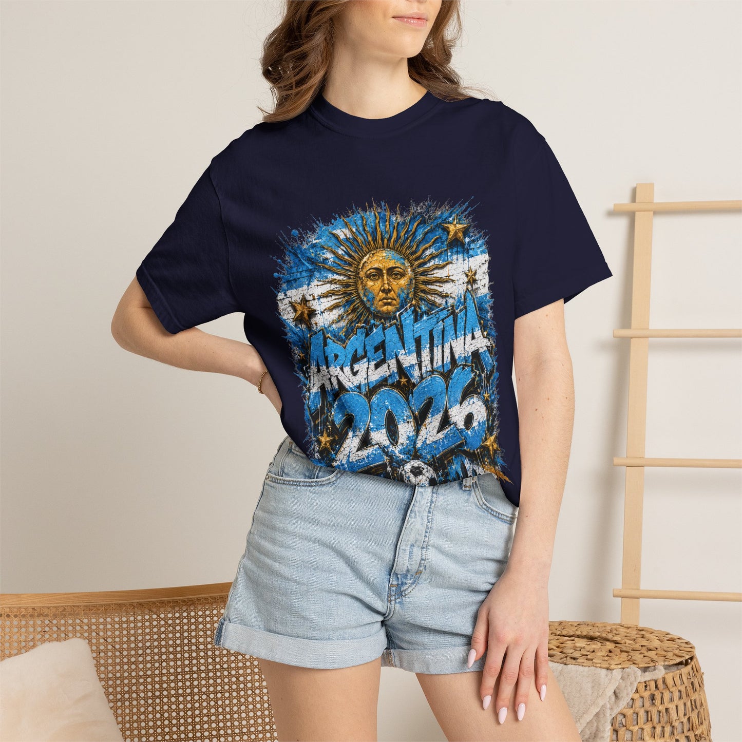 Argentina Football 'Street Glory' World Cup 2026 Graffiti – Paint Splatter | Premium Summer Tee