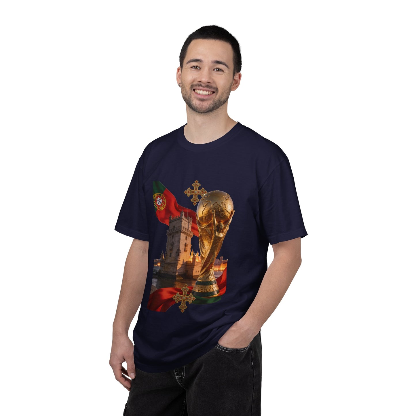 Portugal Football 'Torre de Belém' Majestic Trophy | Premium Graphic Tee