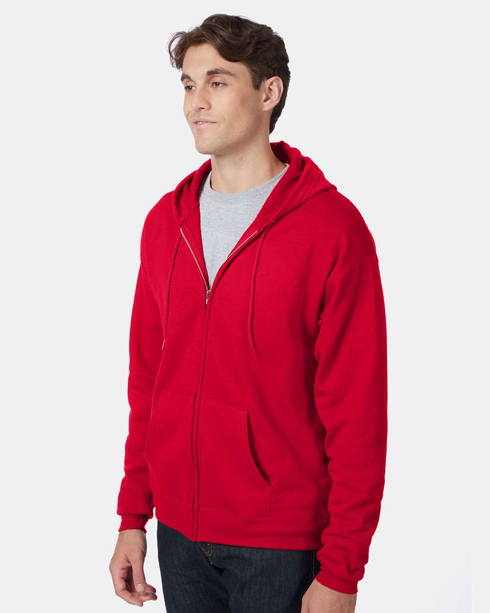Unisex EcoSmartÂ® Full-Zip Hooded Sweatshirt