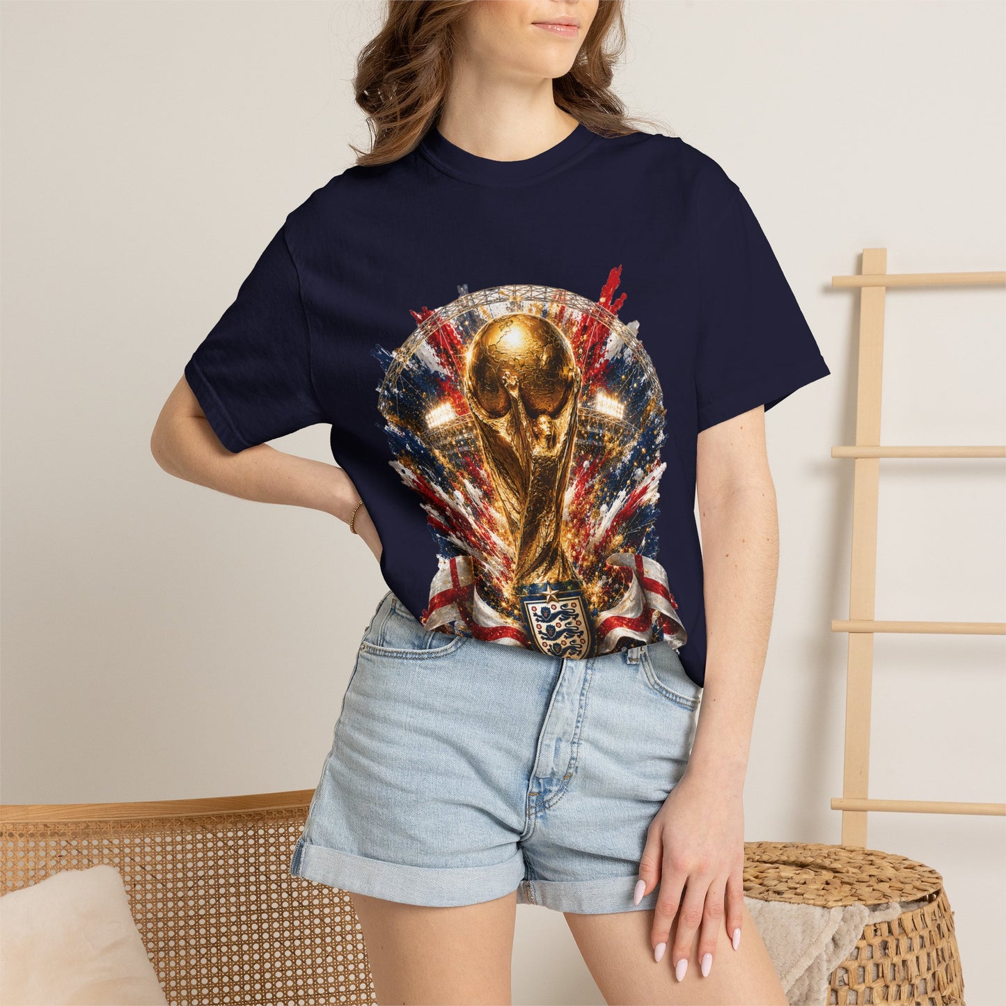 England Football World Cup Explosion – Wembley Glory | Premium Graphic Tee