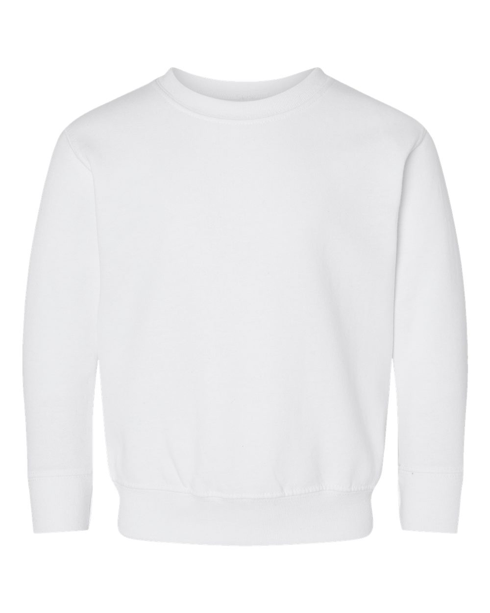 RABBIT SKINS Toddler Boy & Girl Fleece Long Sleeve Pullover Sweatshirt, Basic White, 2T