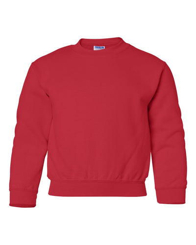 Gildan Boys Heavy Blend Crewneck Sweatshirt, Large, Red