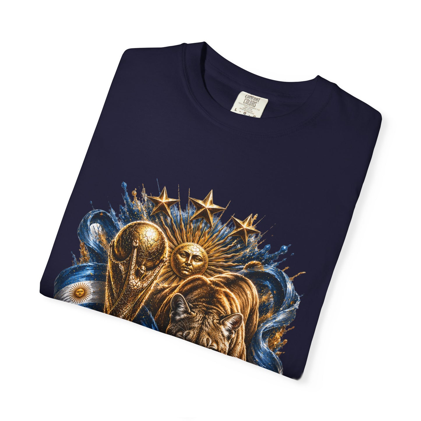 Argentina Football 'Puma de las Pampas' World Cup 2026 – Celestial Trophy | Premium Graphic Tee