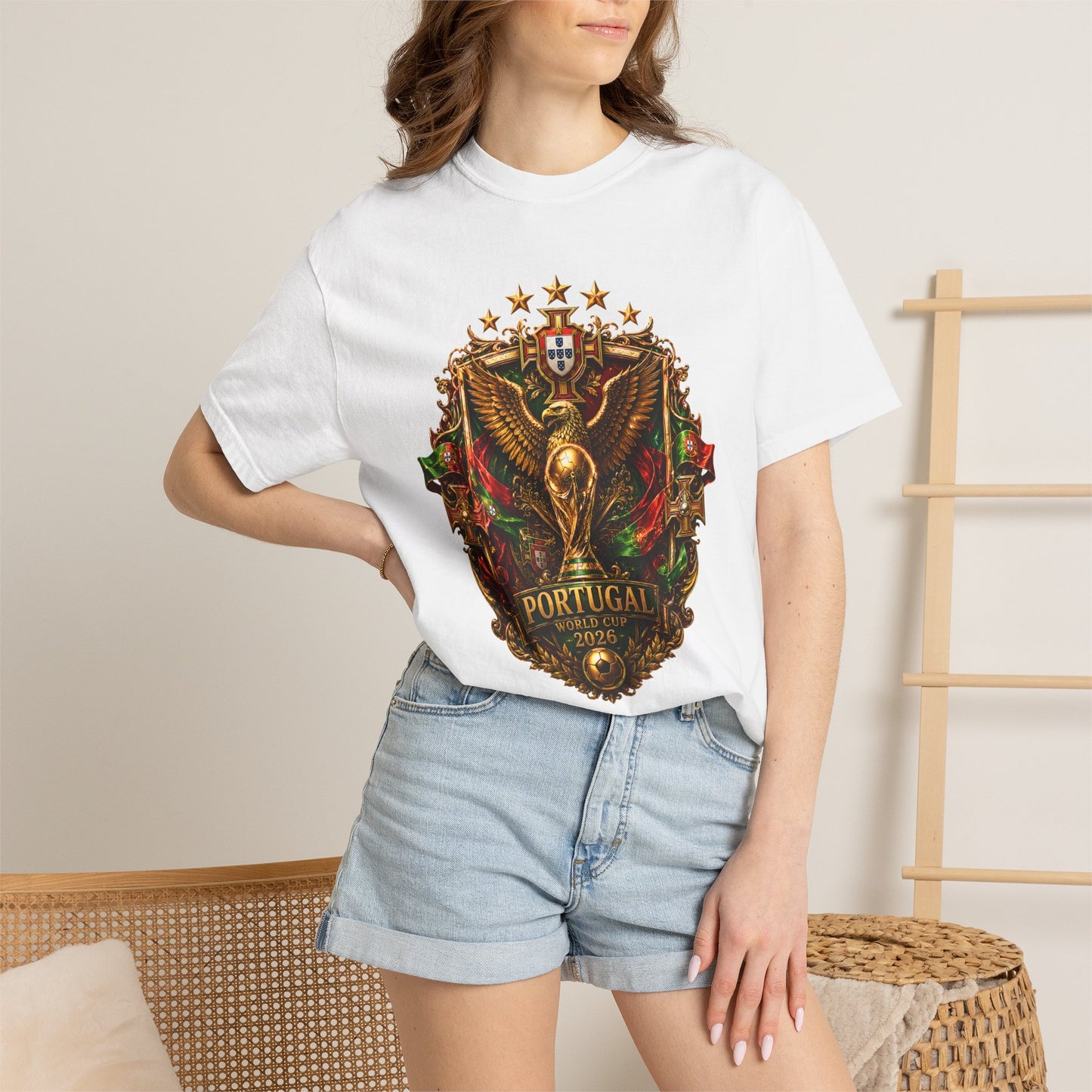 Portugal Football World Cup 2026 Sovereign Shield Crest – Imperial Glory | Premium Summer Tee