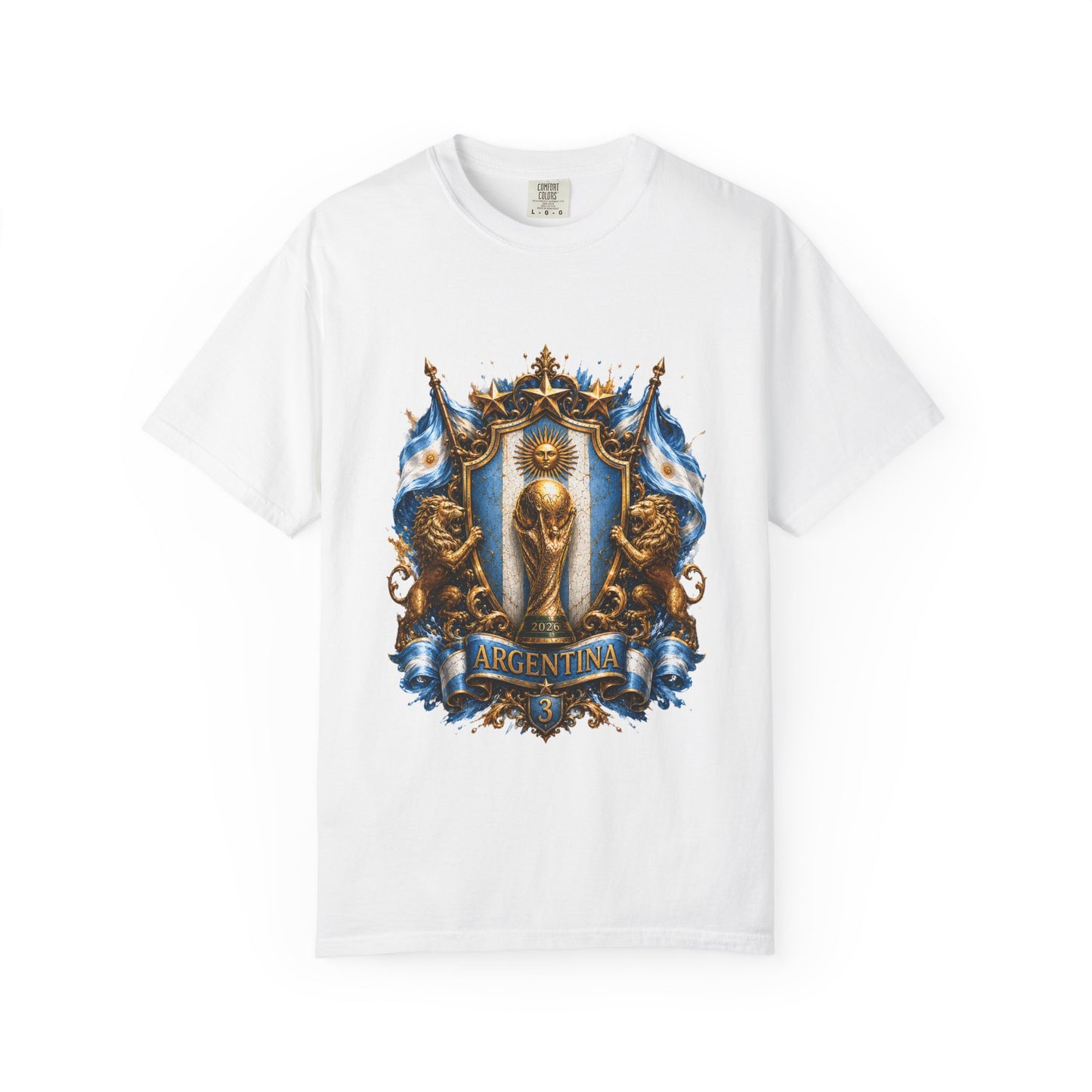Argentina Football World Cup 2026 Sovereign Shield – Imperial Twin Lions | Premium Graphic Tee